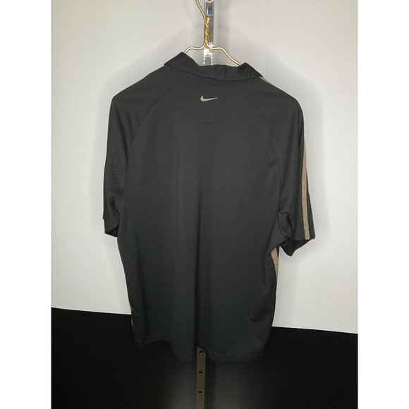 LARGE Nike SS Golf Men's Dri-fit Polo Shirt Black Green - Picture 5 of 5
